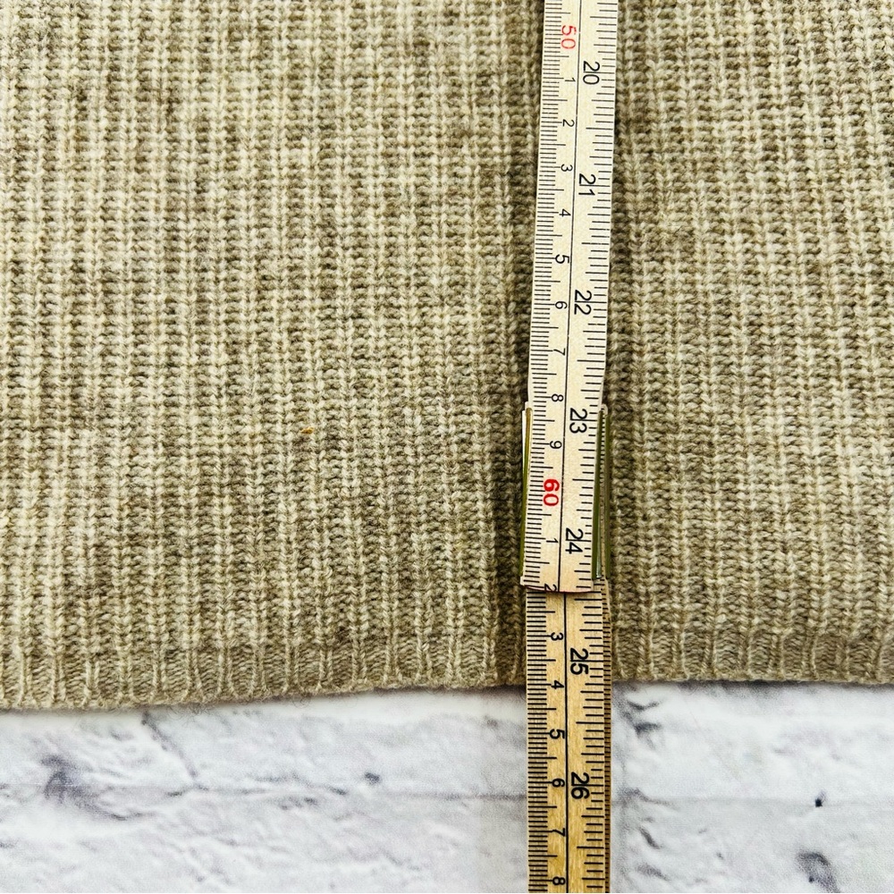 Eileen Fisher Ribbed Knit Sweater Large Beige Yak Wool Blend Soft Cozy Warm - Picture 6 of 8